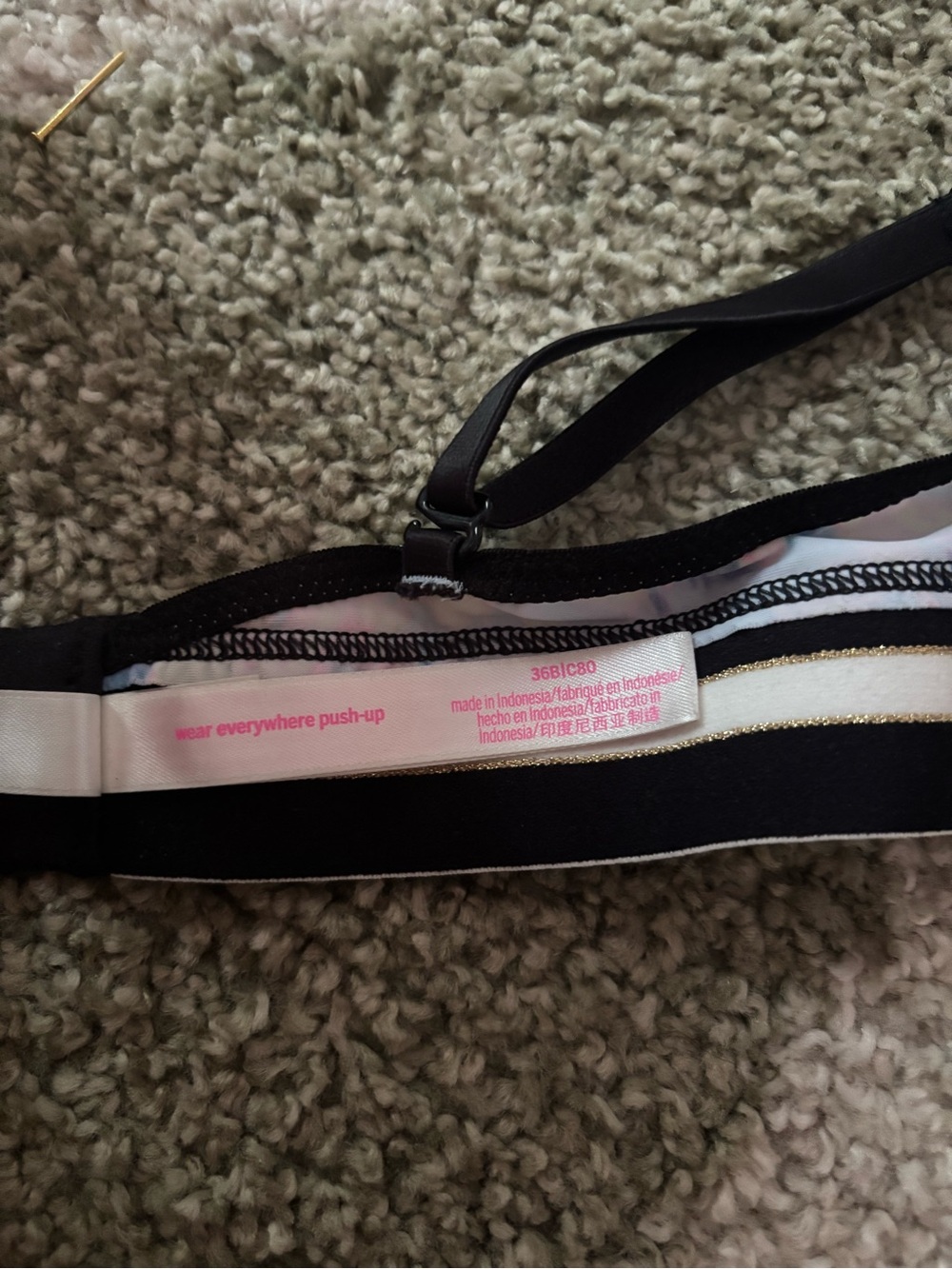 Victoria's Secret PINK Wear Everywhere Push Up Bra 36B Tie Dye Multicolor VS - Picture 10 of 12